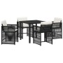 Conjunto de Comedor de Jardín 5 pcs Negro ratán sintético en Sillas de jardín | Comprar online en Foru.es
