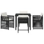Conjunto de Comedor de Jardín 5 pcs Negro ratán sintético en Sillas de jardín | Comprar online en Foru.es
