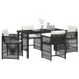 Conjunto de Comedor de Jardín 5 pcs Negro ratán sintético en Sillas de jardín | Comprar online en Foru.es