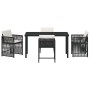 Conjunto de Comedor de Jardín 5 pcs Negro ratán sintético en Sillas de jardín | Comprar online en Foru.es