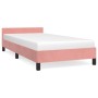 Estructura de cama con cabecero de terciopelo rosa 90x190 cm de vidaXL, Camas y somieres - Ref: Foro24-347548, Precio: 109,71...