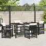 Conjunto de Comedor de Jardín 5 pcs Negro ratán sintético en Sillas de jardín | Comprar online en Foru.es