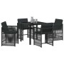 Conjunto de Comedor de Jardín 5 pcs Negro ratán sintético en Sillas de jardín | Comprar online en Foru.es