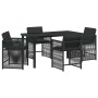 Conjunto de Comedor de Jardín 5 pcs Negro ratán sintético en Sillas de jardín | Comprar online en Foru.es