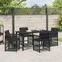 Conjunto de Comedor de Jardín 5 pcs Negro ratán sintético en Sillas de jardín | Comprar online en Foru.es
