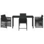 Conjunto de Comedor de Jardín 5 pcs Negro ratán sintético en Sillas de jardín | Comprar online en Foru.es