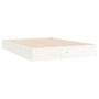 Estructura de cama madera maciza blanca King Size 150x200 cm de vidaXL, Camas y somieres - Ref: Foro24-820038, Precio: 127,39...