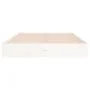 White solid wood bed frame King Size 150x200 cm by vidaXL, Beds and slatted bases - Ref: Foro24-820038, Price: 125,79 €, Disc...