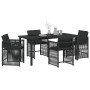 Conjunto de Comedor de Jardín 5 pcs Negro ratán sintético en Sillas de jardín | Comprar online en Foru.es