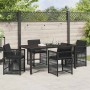 Conjunto de Comedor de Jardín 5 pcs Negro ratán sintético en Sillas de jardín | Comprar online en Foru.es
