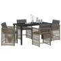 Conjunto de Comedor de Jardín 5 pcs Gris ratán sintético en Sillas de jardín | Comprar online en Foru.es