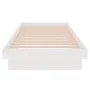 Estructura de cama madera maciza individual blanco 75x190 cm de vidaXL, Camas y somieres - Ref: Foro24-819933, Precio: 87,94 ...