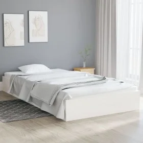 Estructura de cama madera maciza blanca 90x200 cm de vidaXL, Camas y somieres - Ref: Foro24-820058, Precio: 92,98 €, Descuent...