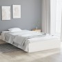 Estructura de cama madera maciza blanca 90x200 cm de vidaXL, Camas y somieres - Ref: Foro24-820058, Precio: 94,17 €, Descuent...