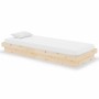 Estructura de cama madera maciza 75x190 cm de vidaXL, Camas y somieres - Ref: Foro24-819932, Precio: 102,69 €, Descuento: %