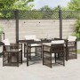 Conjunto de Comedor de Jardín 5 pcs Marrón ratán sintético en Sillas de jardín | Comprar online en Foru.es
