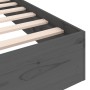 Estructura de cama individual madera maciza gris 75x190 cm de vidaXL, Camas y somieres - Ref: Foro24-820064, Precio: 96,22 €,...