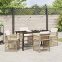 Conjunto de Comedor de Jardín 5 pcs Beige ratán sintético en Sillas de jardín | Comprar online en Foru.es