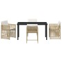 Conjunto de Comedor de Jardín 5 pcs Beige ratán sintético en Sillas de jardín | Comprar online en Foru.es