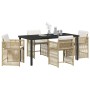 Conjunto de Comedor de Jardín 5 pcs Beige ratán sintético en Sillas de jardín | Comprar online en Foru.es