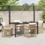 Conjunto de Comedor de Jardín 5 pcs Beige ratán sintético en Sillas de jardín | Comprar online en Foru.es