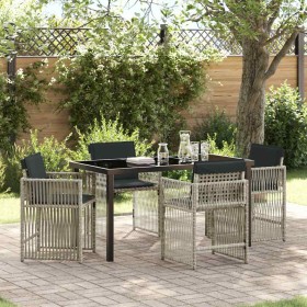 Conjunto de Comedor de Jardín 5 pcs Gris Claro ratán sintético en Sillas de jardín | Comprar online en Foru.es