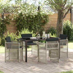 Conjunto de Comedor de Jardín 5 pcs Gris Claro ratán sintético en Sillas de jardín | Comprar online en Foru.es