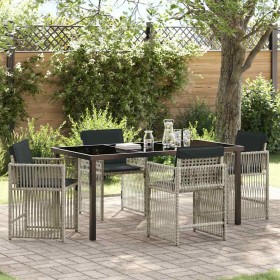 Conjunto de Comedor de Jardín 5 pcs Gris Claro ratán sintético en Sillas de jardín | Comprar online en Foru.es