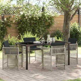 Conjunto de Comedor de Jardín 5 pcs Gris Claro ratán sintético en Sillas de jardín | Comprar online en Foru.es