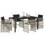Conjunto de Comedor de Jardín 5 pcs Gris Claro ratán sintético en Sillas de jardín | Comprar online en Foru.es