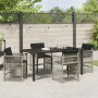 Conjunto de Comedor de Jardín 5 pcs Gris Claro ratán sintético en Sillas de jardín | Comprar online en Foru.es