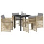 Conjunto de Comedor de Jardín 5 pcs Beige ratán sintético en Sillas de jardín | Comprar online en Foru.es