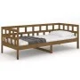 Sofá cama madera maciza de pino marrón miel 80x200 cm de vidaXL, Camas y somieres - Ref: Foro24-820215, Precio: 111,19 €, Des...