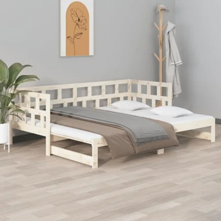 Sofá cama extraíble madera maciza de pino 2x(90x200) cm de vidaXL, Camas y somieres - Ref: Foro24-820222, Precio: 209,84 €, D...