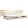Sofá cama extraíble madera maciza de pino 2x(90x200) cm de vidaXL, Camas y somieres - Ref: Foro24-820222, Precio: 209,84 €, D...