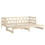 Sofá cama extraíble madera maciza de pino 2x(90x200) cm de vidaXL, Camas y somieres - Ref: Foro24-820222, Precio: 209,84 €, D...