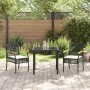Conjunto de Comedor de Jardín 3 pcs Negro ratán sintético en Sillas de jardín | Comprar online en Foru.es