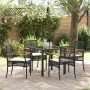 Conjunto de Comedor de Jardín 5 pcs Negro ratán sintético en Sillas de jardín | Comprar online en Foru.es