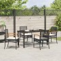 Conjunto de Comedor de Jardín 5 pcs Negro ratán sintético en Sillas de jardín | Comprar online en Foru.es