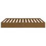 Estructura de cama doble madera maciza marrón miel 135x190 cm de vidaXL, Camas y somieres - Ref: Foro24-820080, Precio: 141,2...
