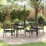 Conjunto de Comedor de Jardín 5 pcs Negro ratán sintético en Sillas de jardín | Comprar online en Foru.es