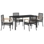 Conjunto de Comedor de Jardín 5 pcs Negro ratán sintético en Sillas de jardín | Comprar online en Foru.es