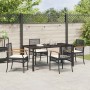 Conjunto de Comedor de Jardín 5 pcs Negro ratán sintético en Sillas de jardín | Comprar online en Foru.es