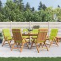 Sillas de jardín reclinables y cojines 6 uds madera maciza teca de vidaXL, Sillas de jardín - Ref: Foro24-3196504, Precio: 1,...