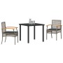 Conjunto de Comedor de Jardín 3 pcs Gris ratán sintético en Sillas de jardín | Comprar online en Foru.es