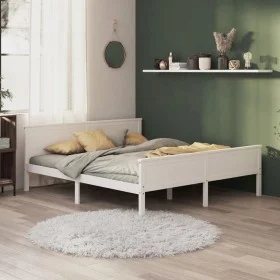 Estructura de cama madera maciza de pino 200x200 cm de vidaXL, Camas y somieres - Ref: Foro24-322187, Precio: 199,75 €, Descu...