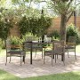 Conjunto de Comedor de Jardín 5 pcs Gris ratán sintético en Sillas de jardín | Comprar online en Foru.es