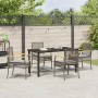 Conjunto de Comedor de Jardín 5 pcs Gris ratán sintético en Sillas de jardín | Comprar online en Foru.es