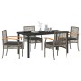 Conjunto de Comedor de Jardín 5 pcs Gris ratán sintético en Sillas de jardín | Comprar online en Foru.es