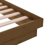 Estructura de cama doble madera maciza marrón miel 135x190 cm de vidaXL, Camas y somieres - Ref: Foro24-819950, Precio: 173,6...